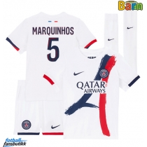 Paris Saint-Germain Marquinhos #5 Bortedraktsett Barn 2025-26 Kortermet (+ Korte bukser)